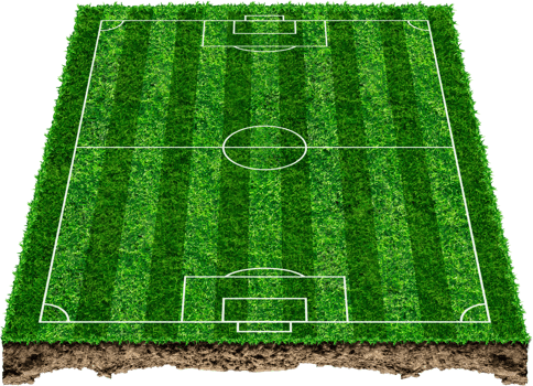 3d soccer field isolated png