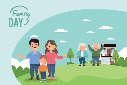 family day poster vector