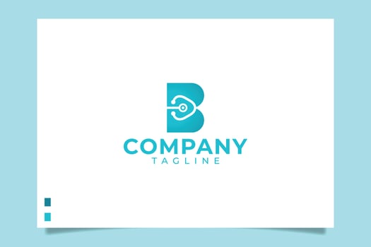 letter B medical logo for any business especially for medical and health care, pharmacy, hospital, clinic, etc. vector