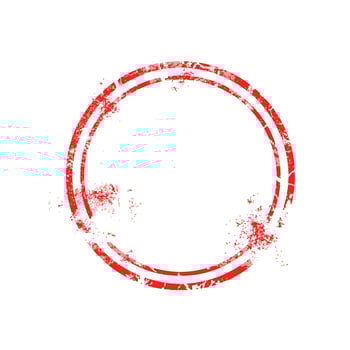 red circle rubber stamp with blank space vector illustration isolated on white background