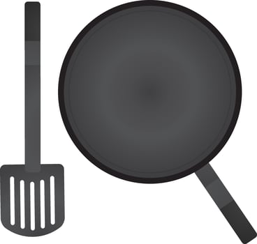 vector a pan and spatula