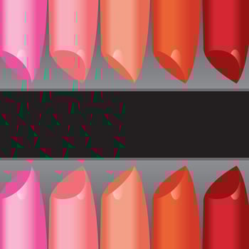 vector colorful lipstick perspactive