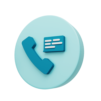 Phone call icon with speech bubble 3d render png