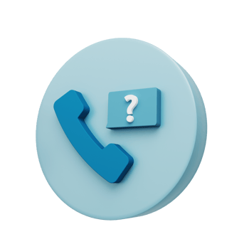 Unknown call icon 3d render png