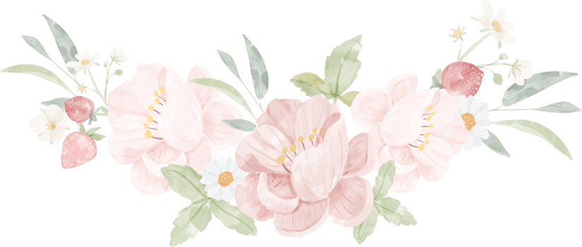 watercolor pink peony flower bouquet png