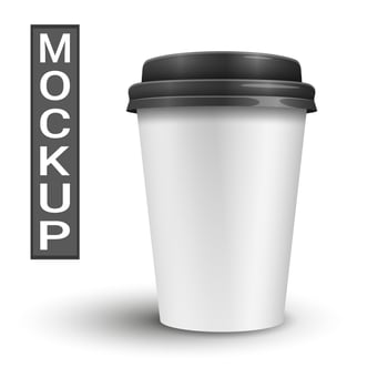 Realistic mockup of a coffee cup vector