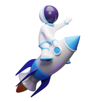 Cute Astronaut With Rocket png