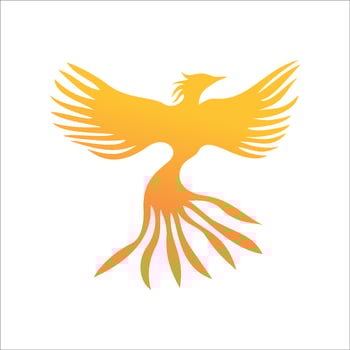 phoenix logo template. fire bird sign and symbol. vector