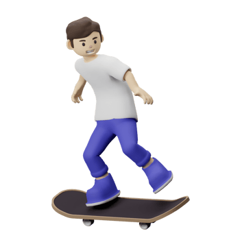 Cute Boys Jumping With Skateboard png