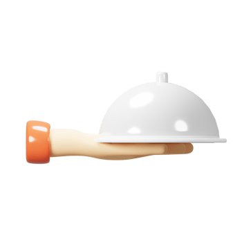 3D Icon Food Delivery Hand png