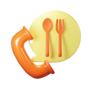 3D Icon Food Delivery Call Center png