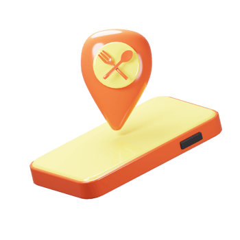 3D Icon Food Delivery Location png