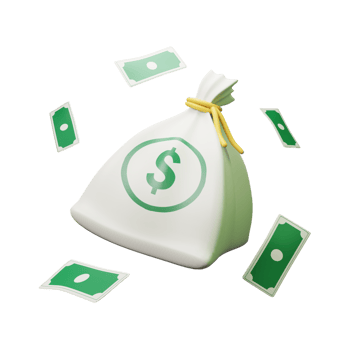 3D Money Icon Money Bag png