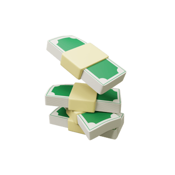 3D Money Icon Stack png