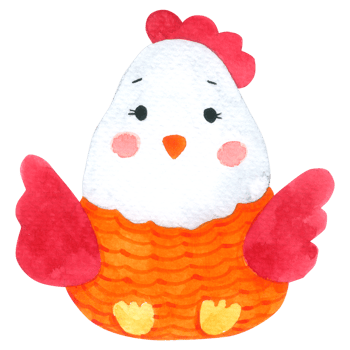 chicken cartoon cute watercolor png