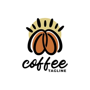 illustration of coffee beans. good for a coffee shops or any business related to coffee. vector