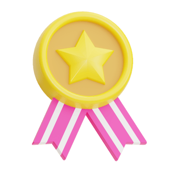 star medal illustration 3d png