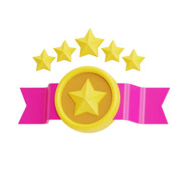 star medal illustration 3d png