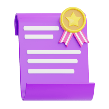 certificate illustration 3d png