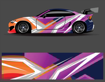 Graphic abstract stripe racing background designs for vehicle  rally  race  adventure and car racing livery vector