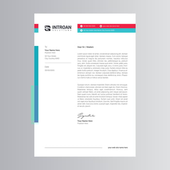 Clean and Modern Letterhead Template vector