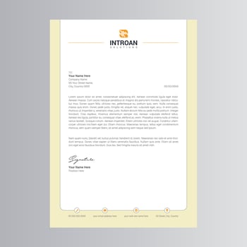 Clean and Modern Letterhead Template vector