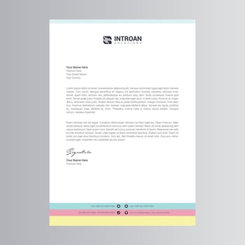 Clean and Modern Letterhead Template vector
