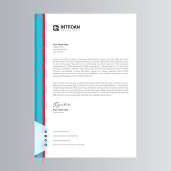 Clean and Modern Letterhead Template vector