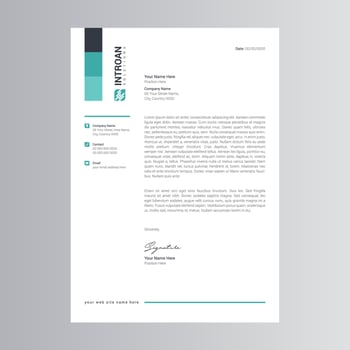 Clean and Modern Letterhead Template vector
