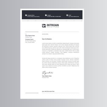 Clean and Modern Letterhead Template vector