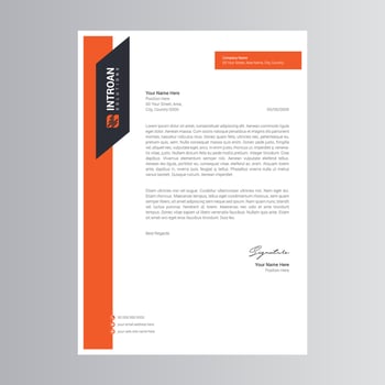 Clean and Modern Letterhead Template vector