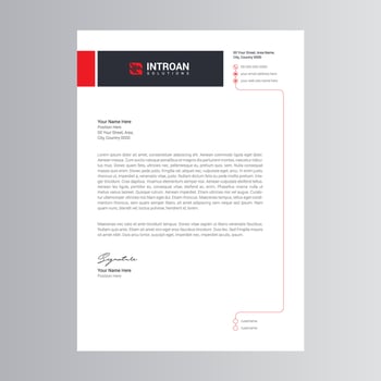 Clean and Modern Letterhead Template vector