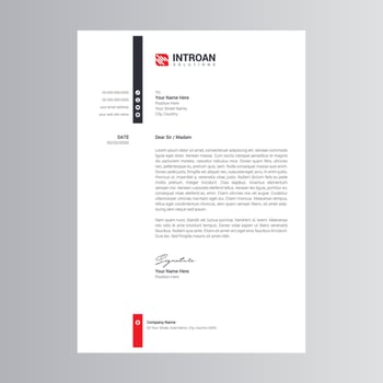 Clean and Modern Letterhead Template vector