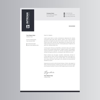 Clean and Modern Letterhead Template vector