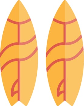 Surfboard Flat Icon vector