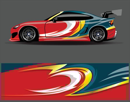 Graphic abstract stripe racing background designs for vehicle  rally  race  adventure and car racing livery vector