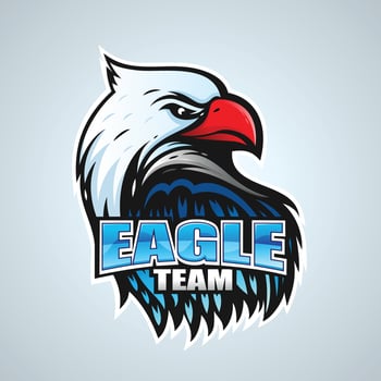 Eagle head mascot design vector