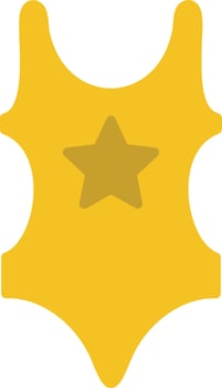 Swim Suit Flat Icon vector