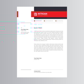 Clean and Corporate Letterhead Template vector
