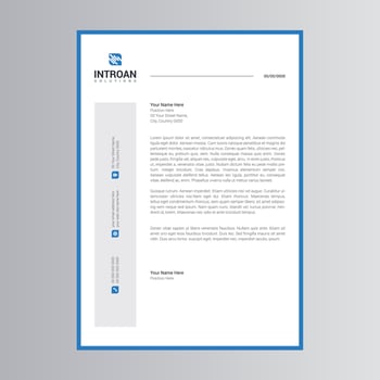 Clean and Corporate Letterhead Template vector