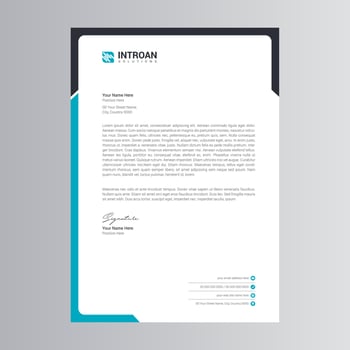 Clean and Corporate Letterhead Template vector