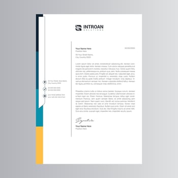 Clean and Corporate Letterhead Template vector