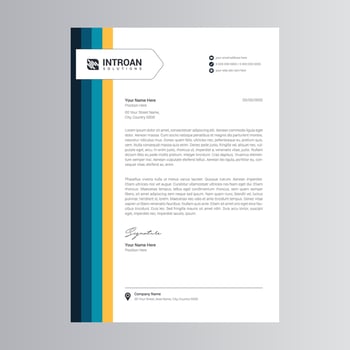 Clean and Corporate Letterhead Template vector
