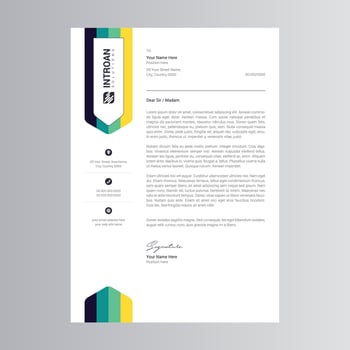 Clean and Corporate Letterhead Template vector