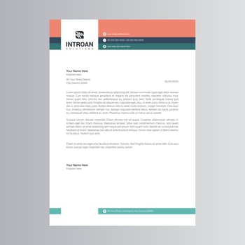 Clean and Corporate Letterhead Template vector
