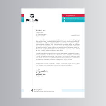 Clean and Corporate Letterhead Template vector