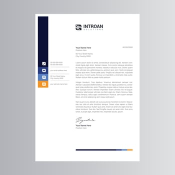 Clean and Corporate Letterhead Template vector