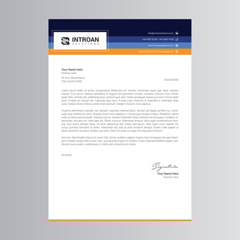 Clean and Corporate Letterhead Template vector