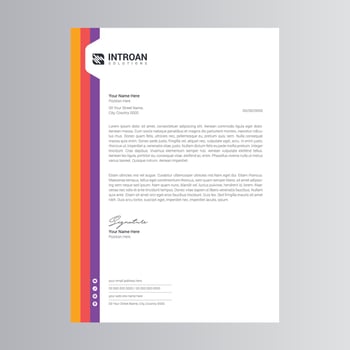 Clean and Corporate Letterhead Template vector