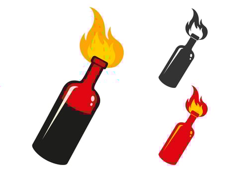 Vector coctail Molotov